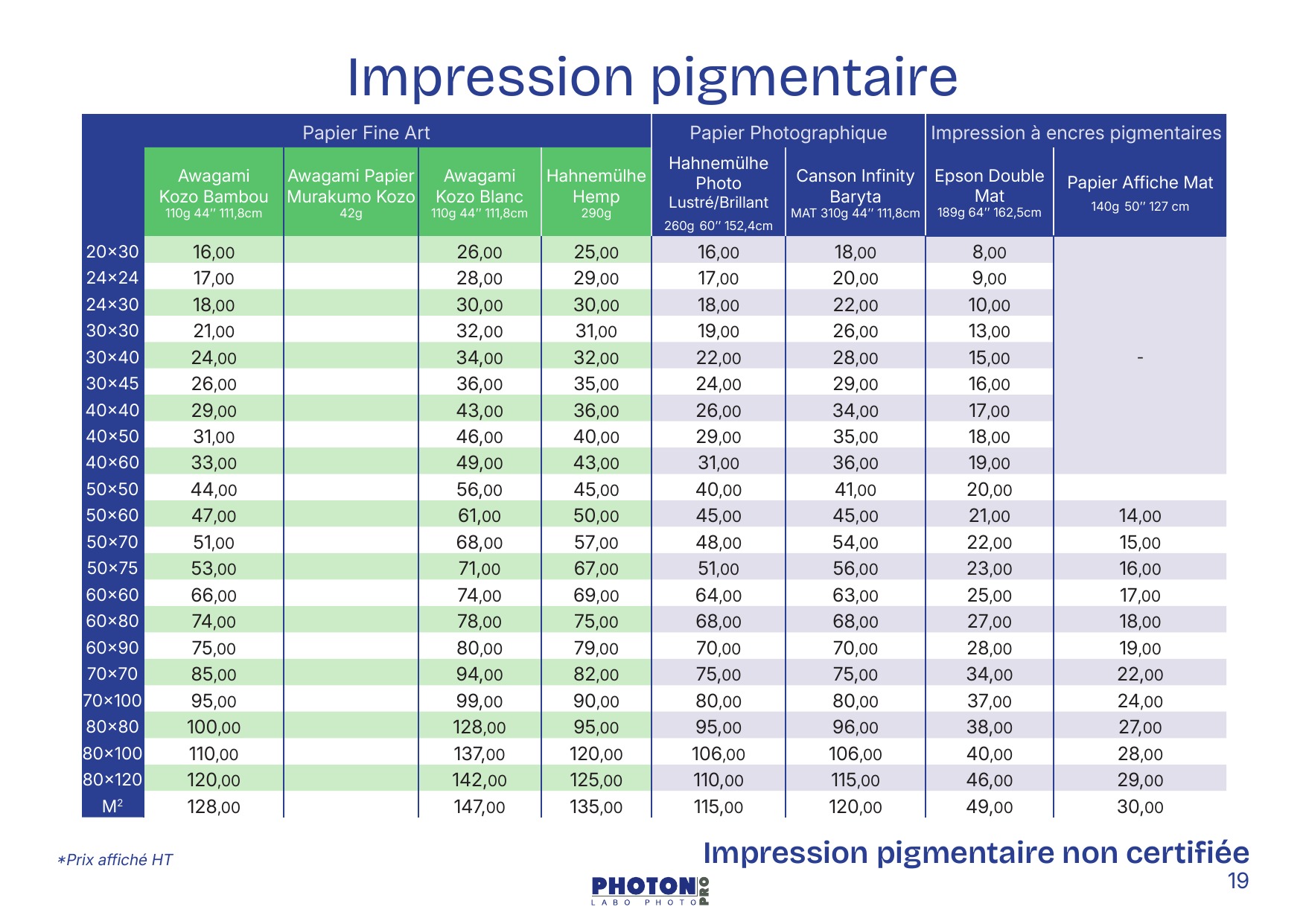 Tarifs_2026-2027_page_19 Impressions pigmentaires à Toulouse